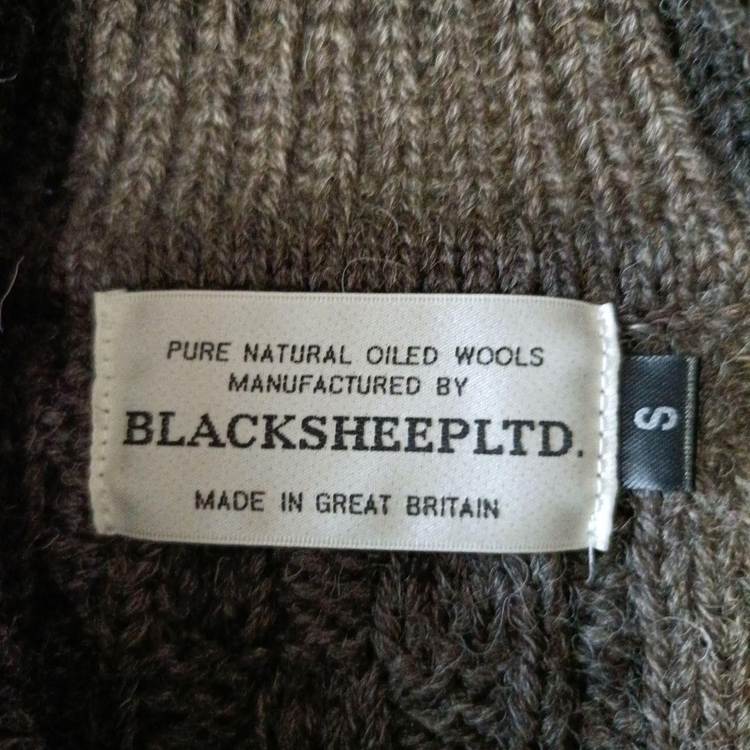 ✦BLACK SHEEP 英国製 アランニットカーディガン ピュアオイルドウール