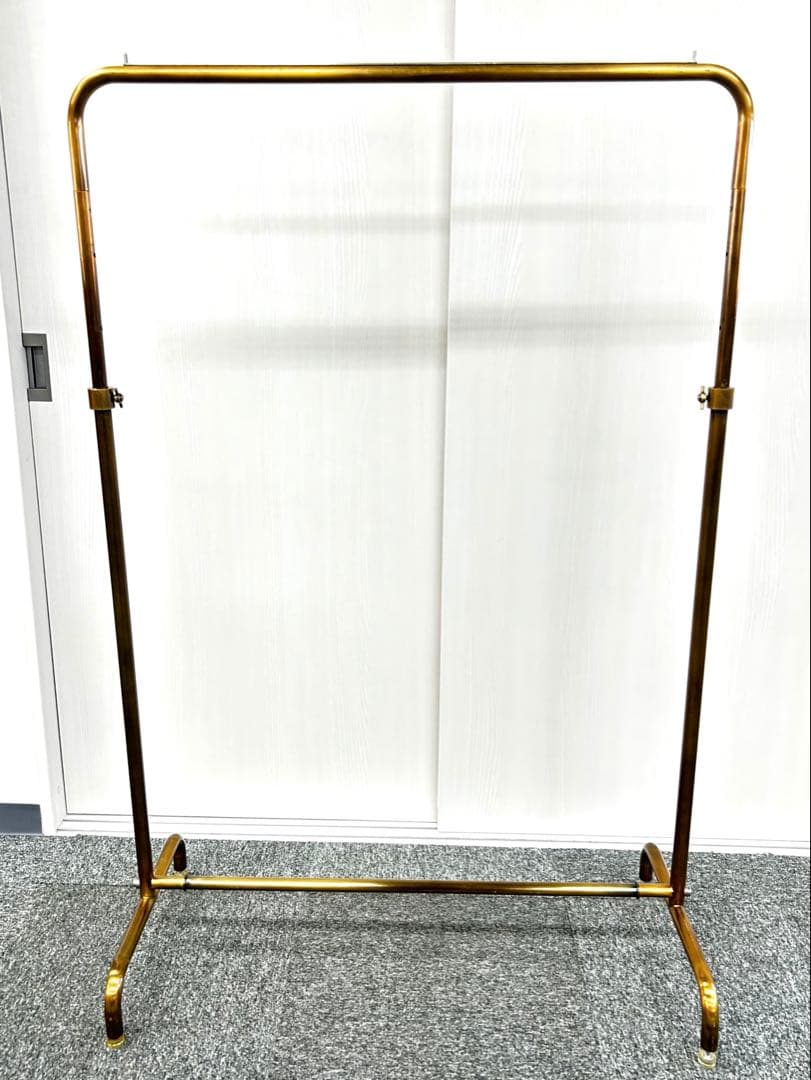 【超美品】 ハンガーラック アンティークゴールド 90cm 2本分