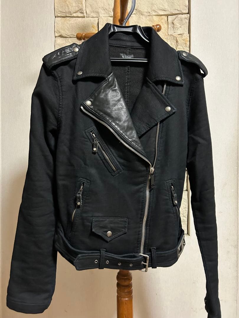 DIESEL ブラック ダブルライダースジャケット