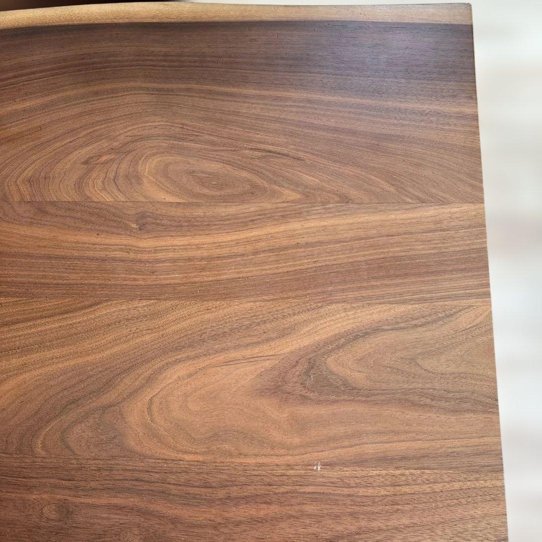 日本製 ウォールナット ダイニングテーブル 160×90×72 耳つき加工