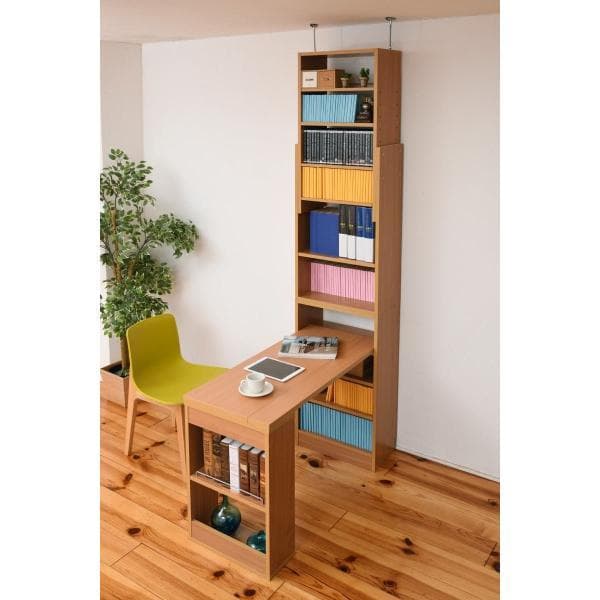 開店記念セール！！ 突っ張り本棚がついた便利なデスク