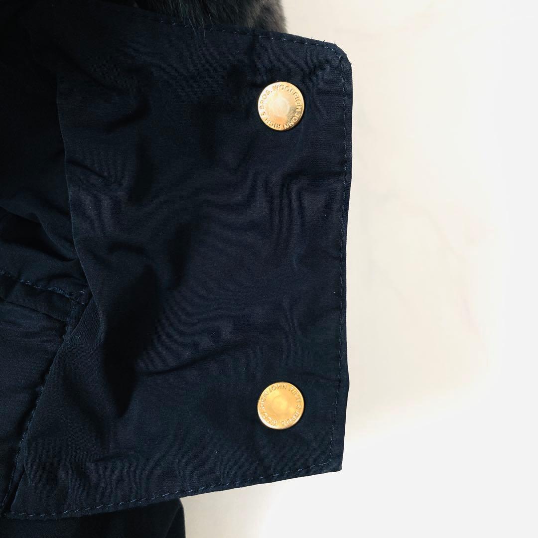 美品✨ウールリッチ　ボウブリッジ　ダウンコート　ラビットファー　ネイビー　XS