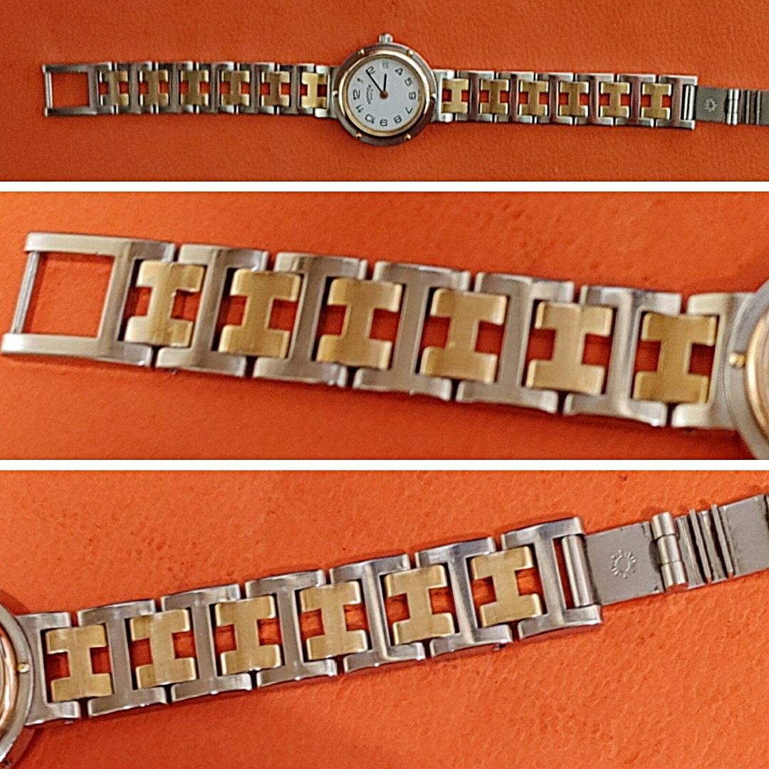 みゆエルメス時計極極美品クリッパー/新品電池新品仕上げ正常稼働品レディース