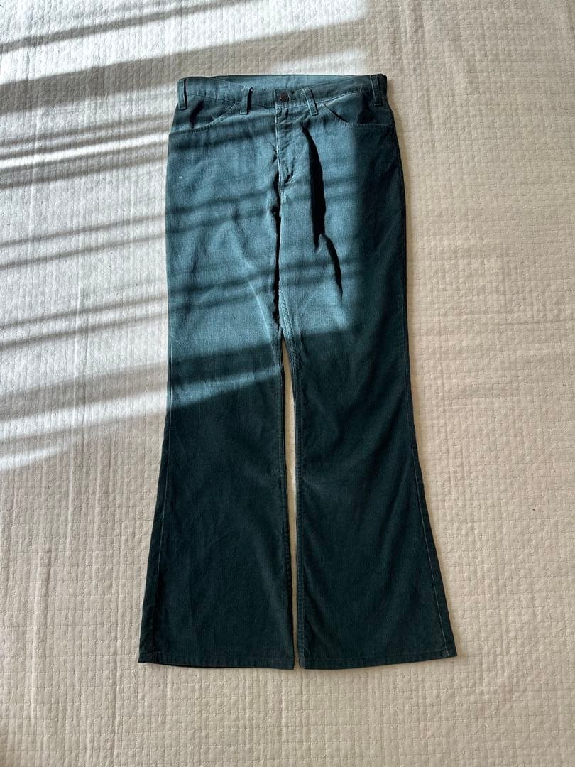 70s usa製 levi's 646 ブラックコーデュロイ　フレア　ベルボトム