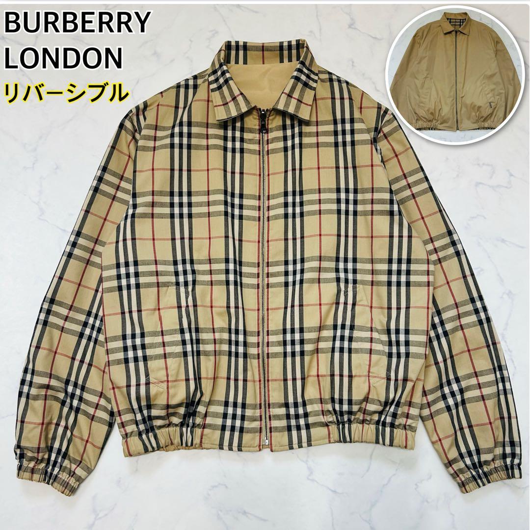 【美品】バーバリーロンドン リバーシブル スイングトップ ブルゾン ノバチェック