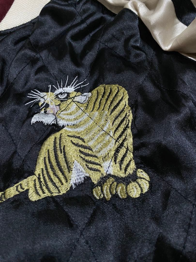 OPEN DICH ２面用　日本限定 龍虎 スカジャン 別珍　サテン