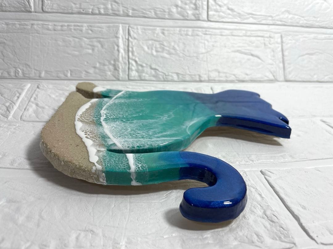 オーシャンレジンアート　海アート　ネコレジン　 オブジェ　ギフト　新築祝い