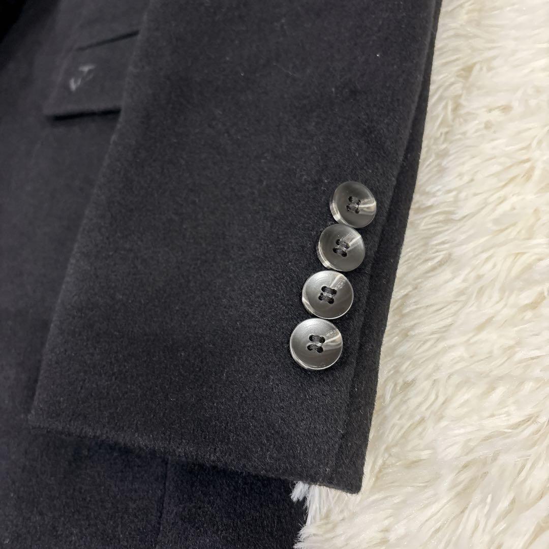 未使用 ROBERT CAVANI カシミヤ100 チェスターコート ブラック