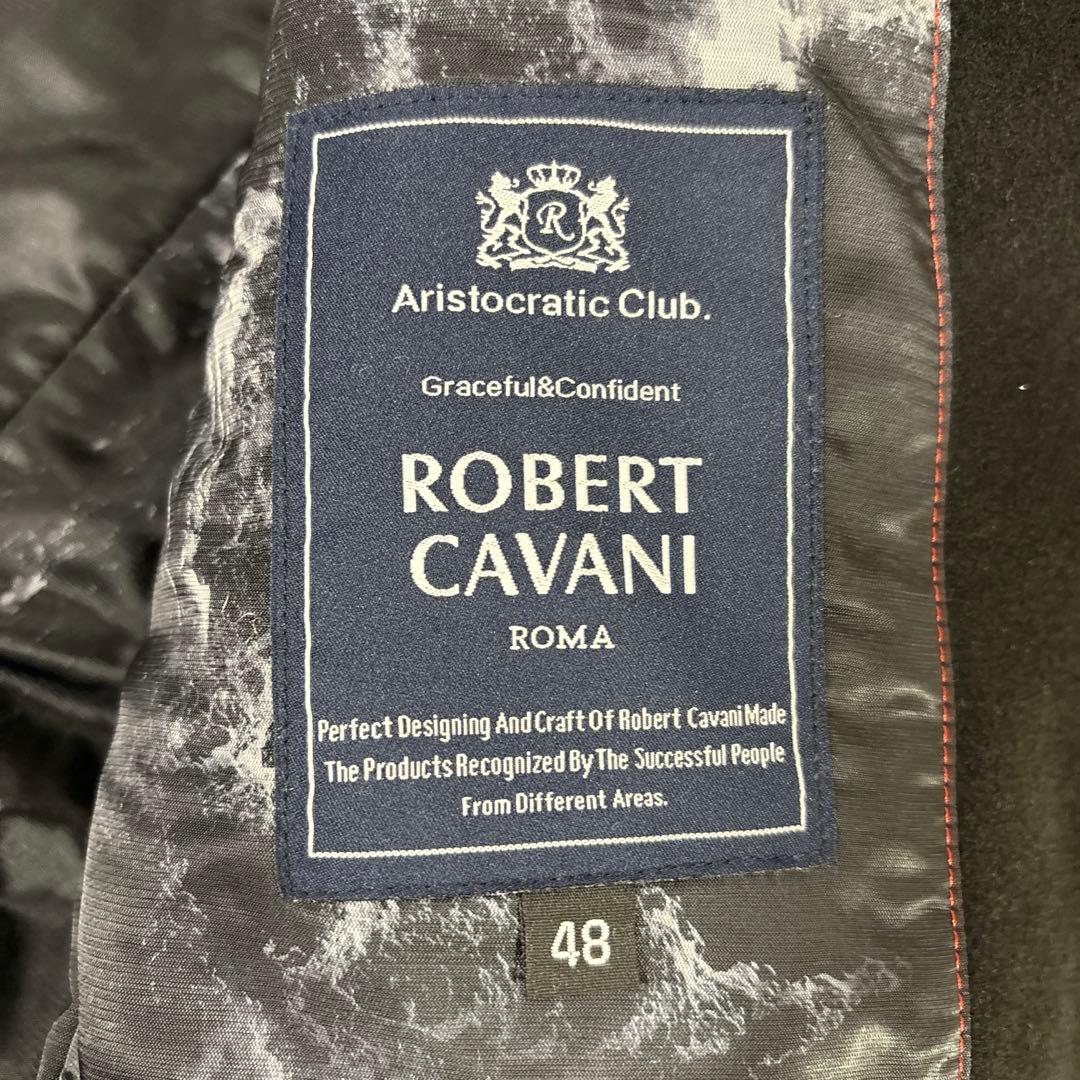 未使用 ROBERT CAVANI カシミヤ100 チェスターコート ブラック