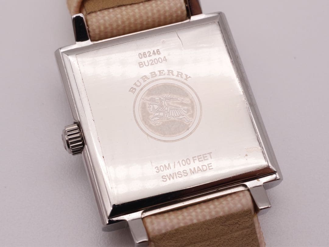 新品電池交換 Burberry 腕時計 クォーツ 純正ベルト 477
