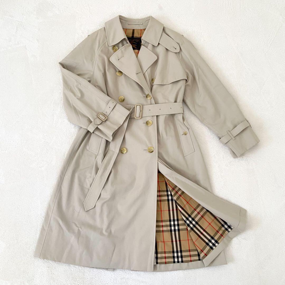 極美品　Burberry トレンチコート　ハニーベージュ　ノバチェック　マキシ丈