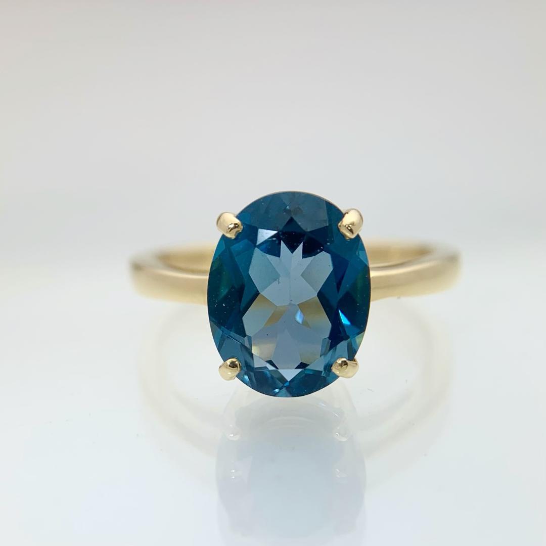 新品 ロンドンブルートパーズ リング 2.97ct K18