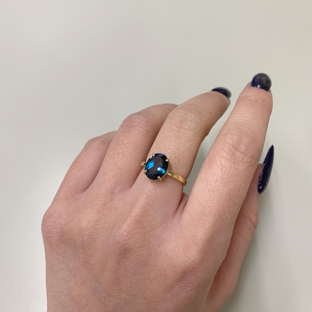 新品 ロンドンブルートパーズ リング 2.97ct K18