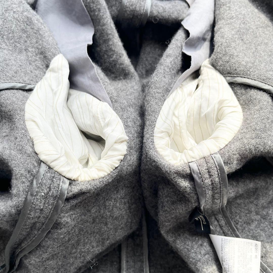 【美品】MAX MARA ビッグカラー ショートコート L くるみボタン