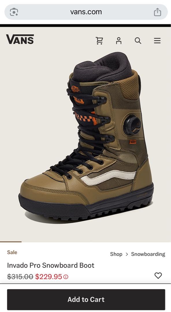 Vansスノーボードブーツ28cm