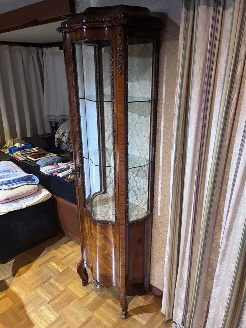 イタリア製 MARCONI ARTE 象嵌細工 ガラス 高級家具 飾り棚