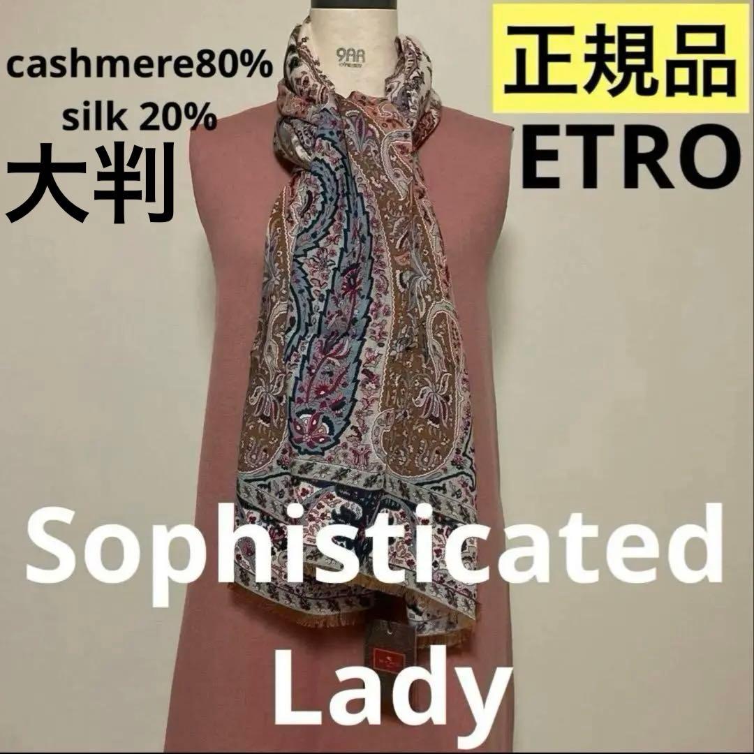 洗練されたデザイン　ETRO 正規品　大判ショール　 希少サイズ　22