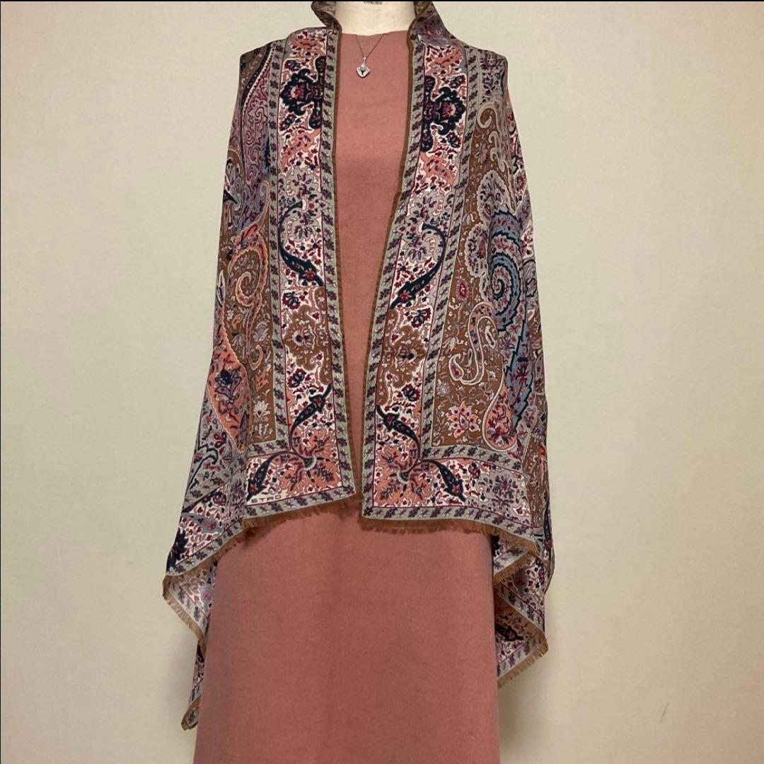 洗練されたデザイン　ETRO 正規品　大判ショール　 希少サイズ　22