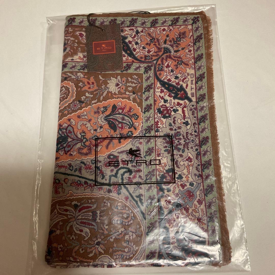 洗練されたデザイン　ETRO 正規品　大判ショール　 希少サイズ　22