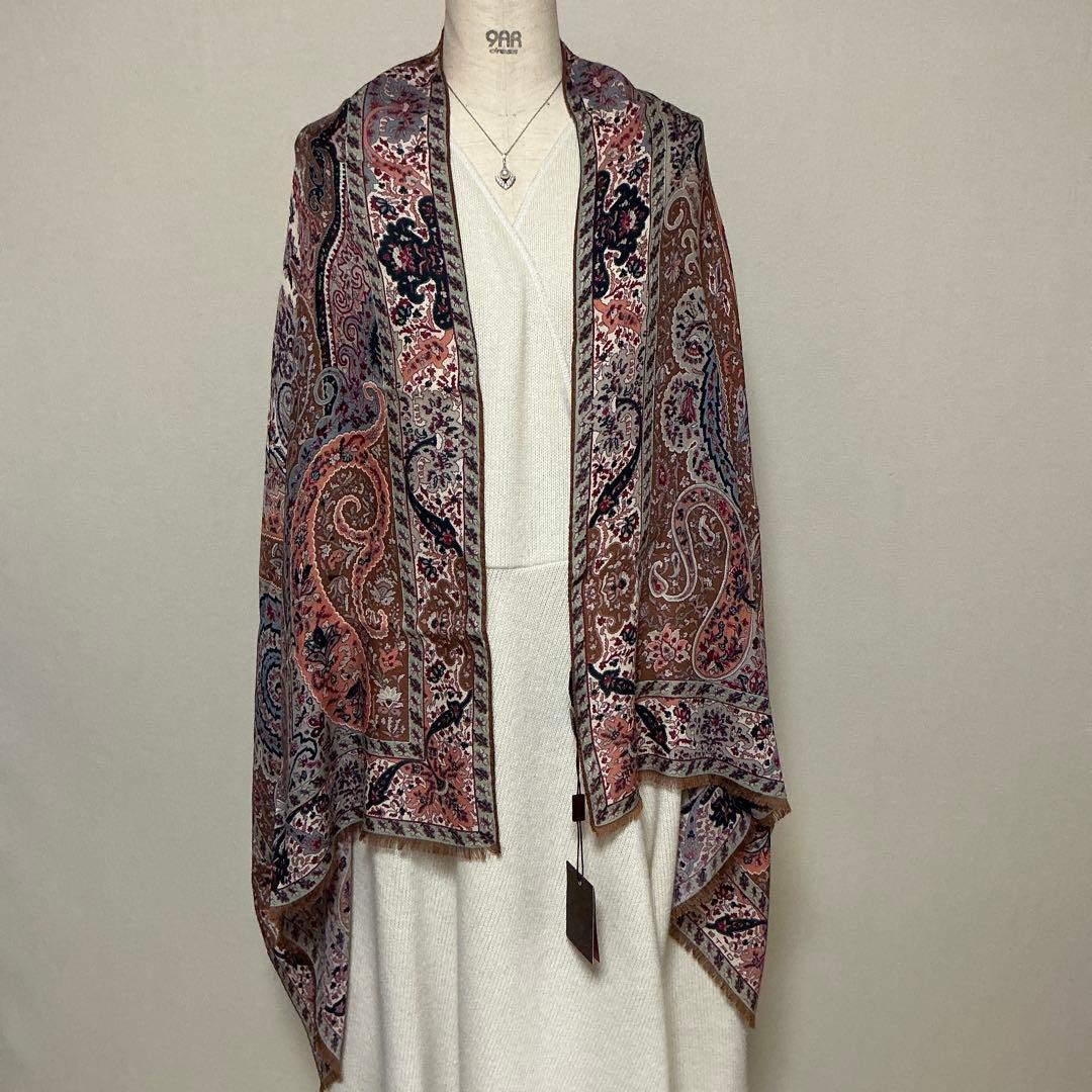 洗練されたデザイン　ETRO 正規品　大判ショール　 希少サイズ　22