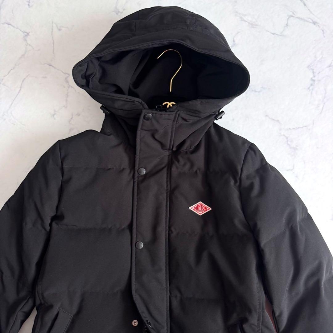 美品 DANTON ダントン タッサーダウンコート ブラック 近年モデル 36