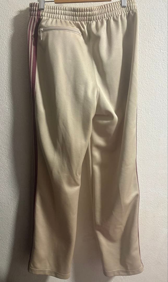 Needles★TRACK PANT POLY SMOOTHホワイト/ピンクXS