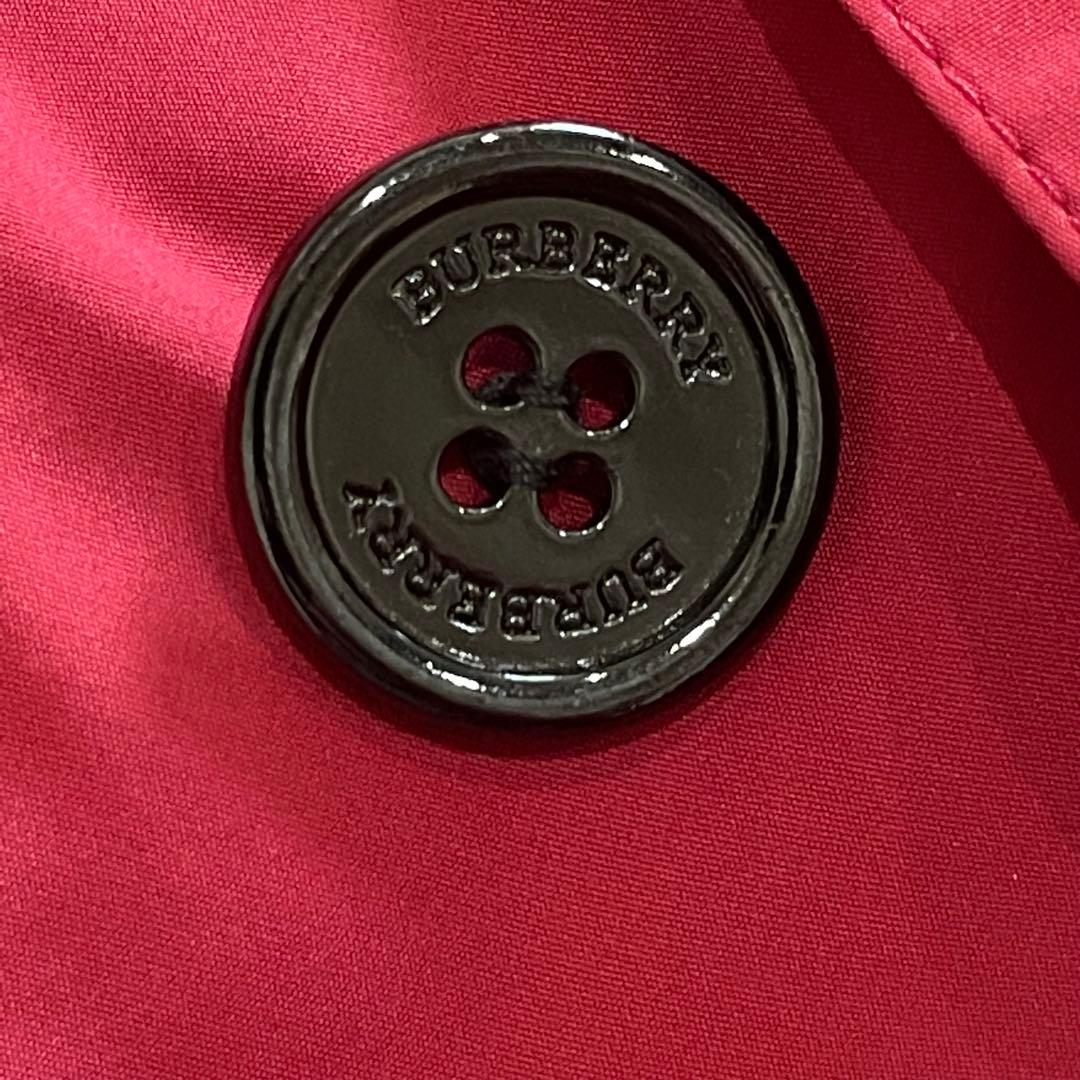 バーバリーロンドン　スプリングコート　レッド　ノバチェック　大きいサイズ　44