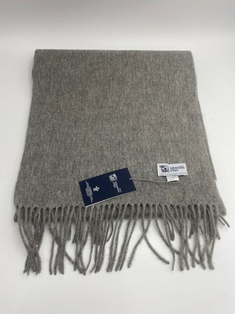 ジョンストンズ JOHNSTONS マフラー 中判ストール　スカーフ　グレー