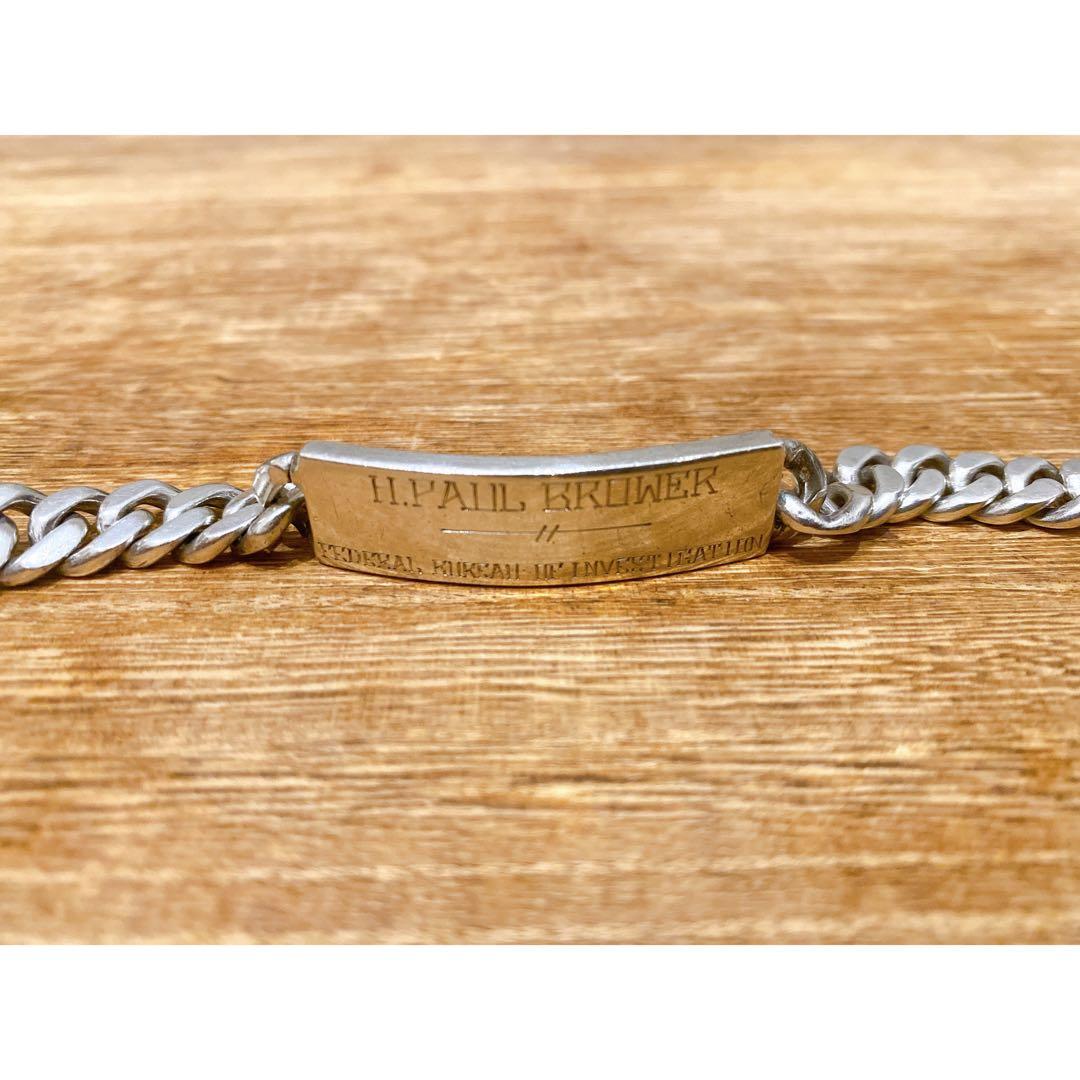 ビンテージ1940’s WWII FBI IDシルバーブレスレットUSN RRL