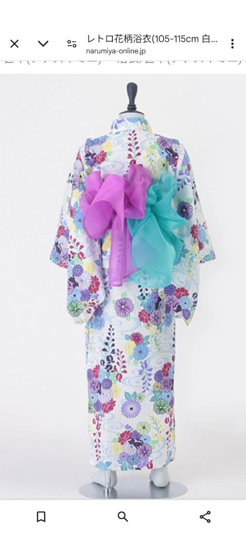 アナスイミニ　レトロ浴衣140
