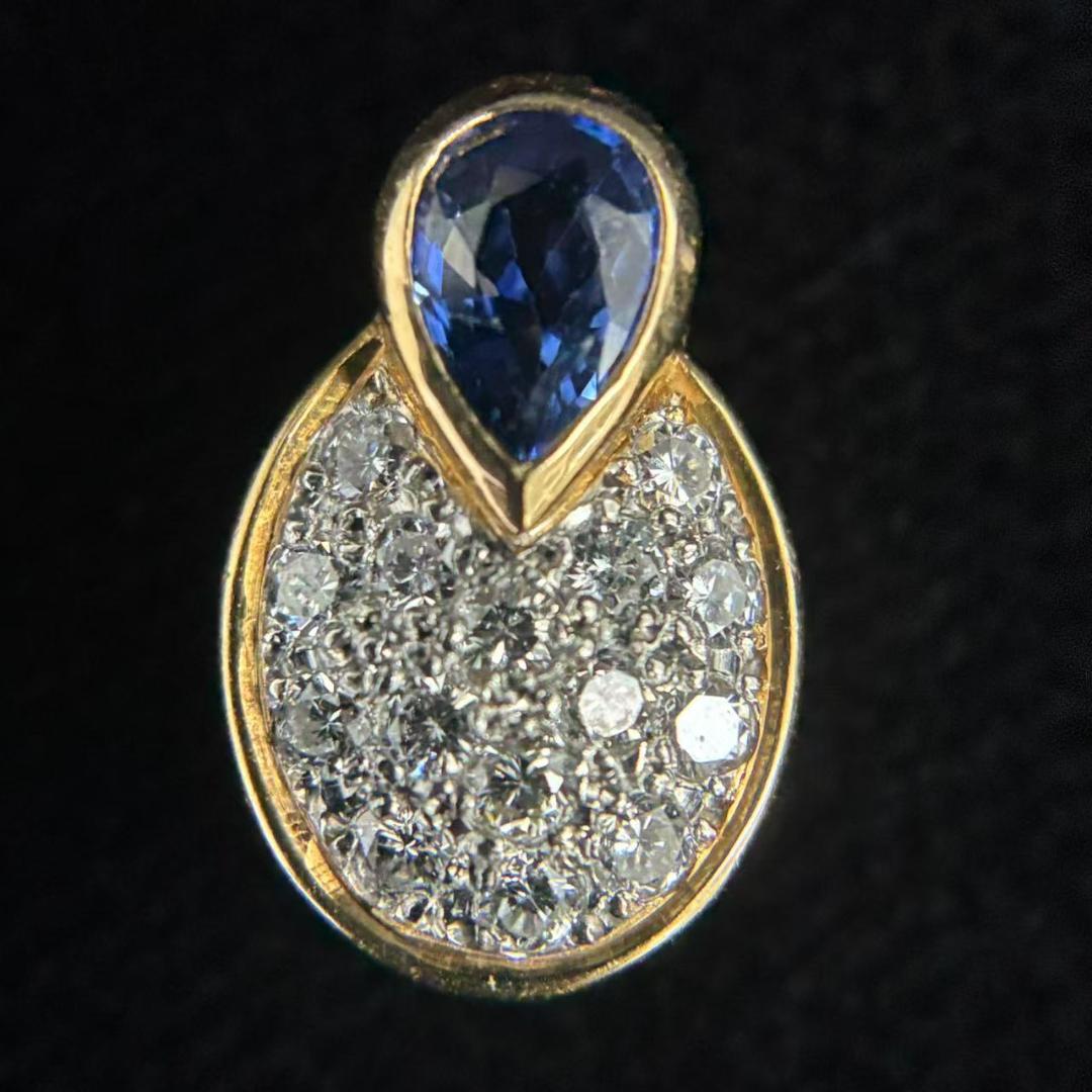 K18 サファイア ダイヤモンド ペンダント