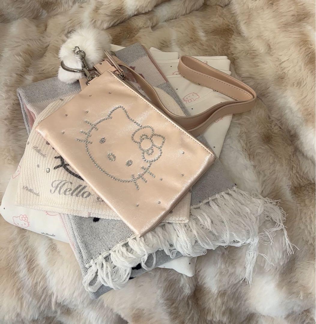 PELLICULE HELLO KITTYマフラーショルダーバッグニット帽