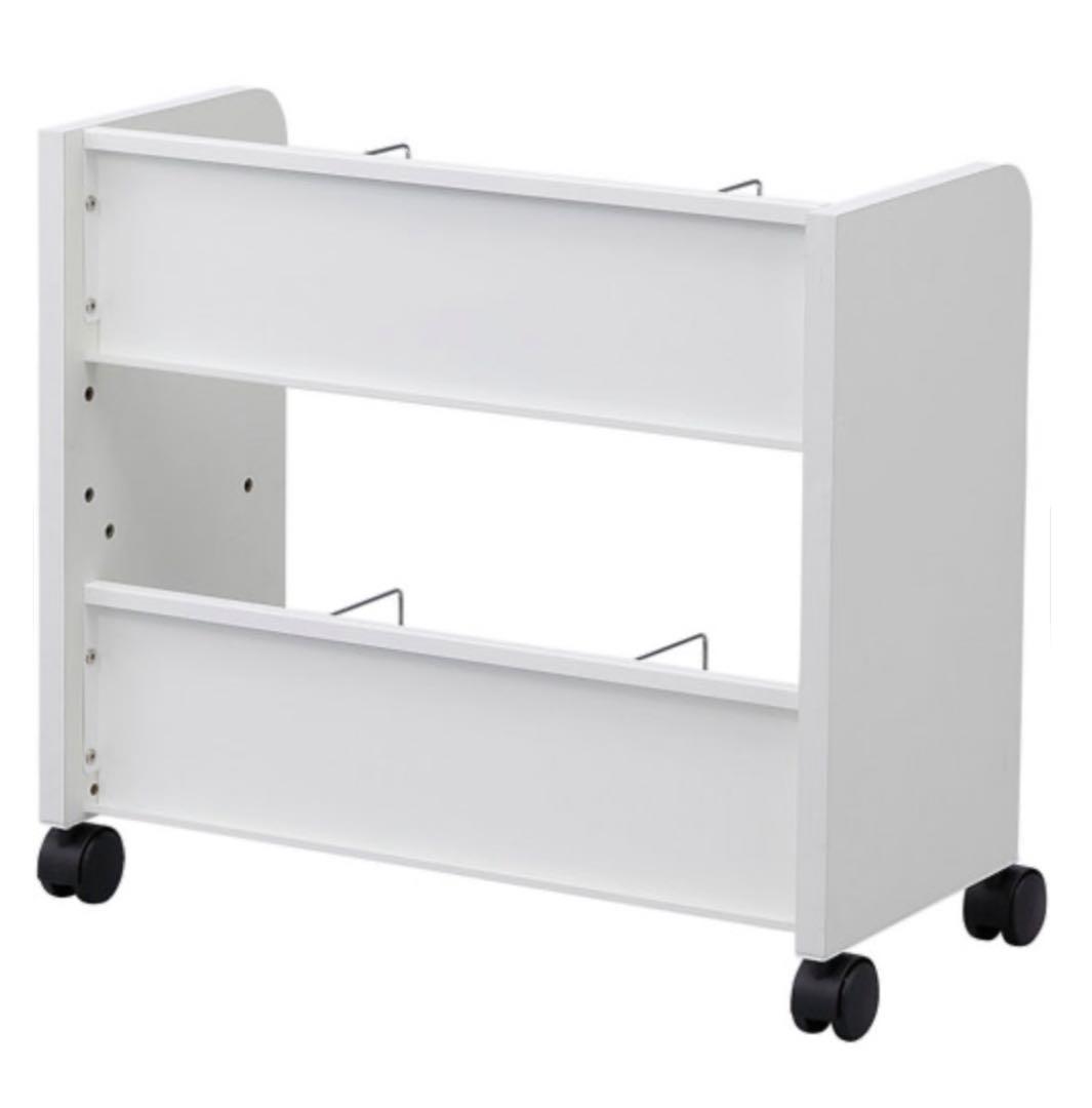 レア商品　サンワサプライ 高耐荷重ファイルワゴン組立式　ホワイト　オフィス収納