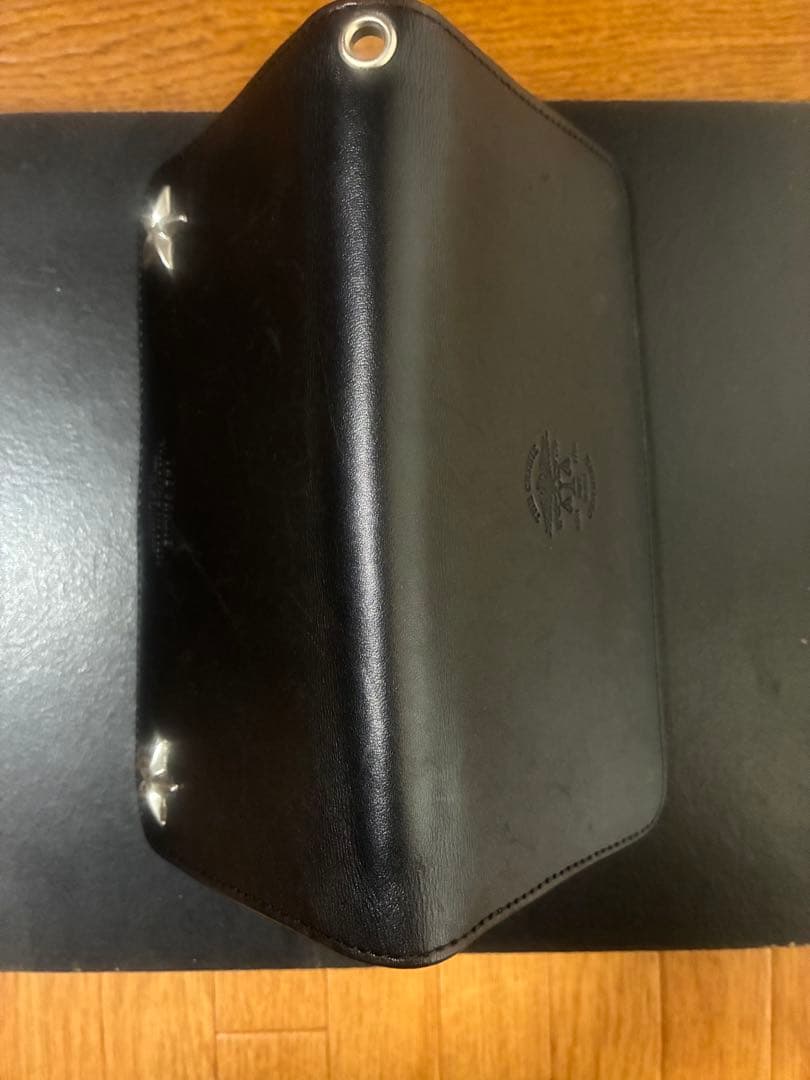 THE CRIME ブラックレザー長財布