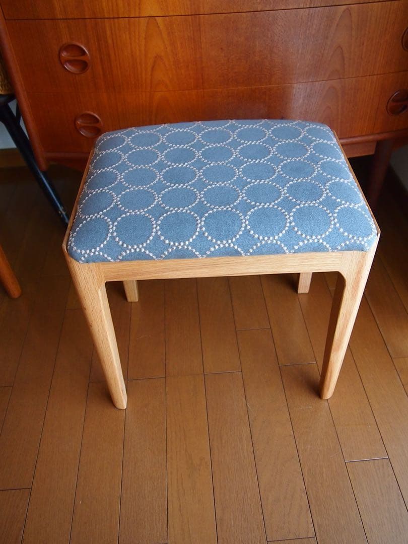 ミナペルホネン ハンドメイド オーク スツール タンバリン 生地 チェア ベンチ