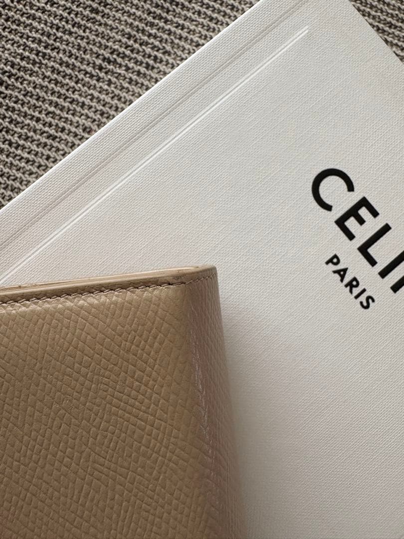 CELINE ベージュ 三つ折り財布　スモールトリフォールドウォレット