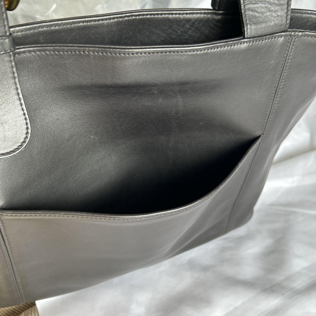 【希少】オールドコーチ COACH トートバッグ ブラック レザー 本革 金具