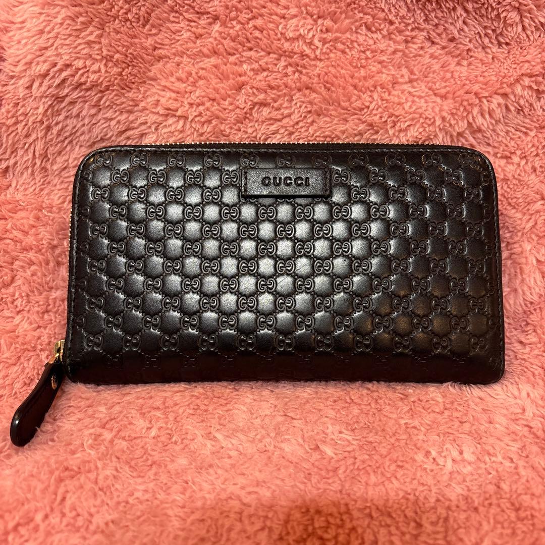 【美品！】GUCCI ブラック 長財布　メンズ　レディース