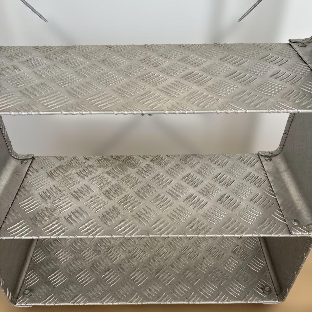 鉄板3段ラック　シルバー