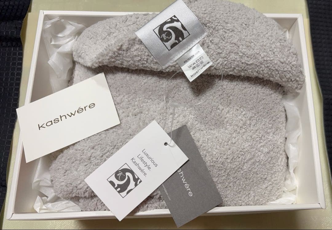 [新品未使用]カシウェア　ブランケット　グレー　ハーフ