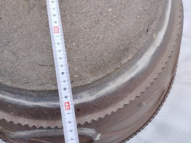 巨大水鉢　91x39cm　上縁4.5底径38cm　35kgぐらい　簡易ビオトープ