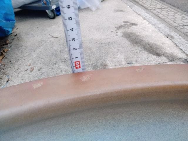 巨大水鉢　91x39cm　上縁4.5底径38cm　35kgぐらい　簡易ビオトープ