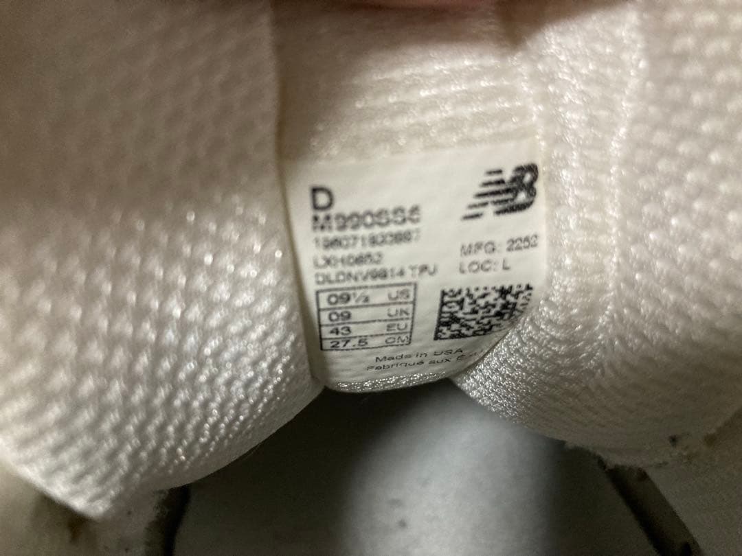newbalance 990v6 27.5センチ　9.5