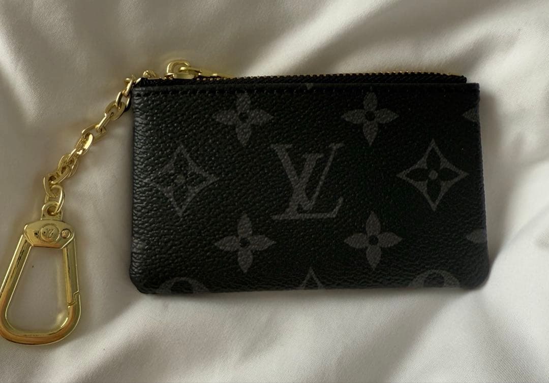 キーリング付きケース　ブラック　新品　lv 小銭入れ　本革　2887