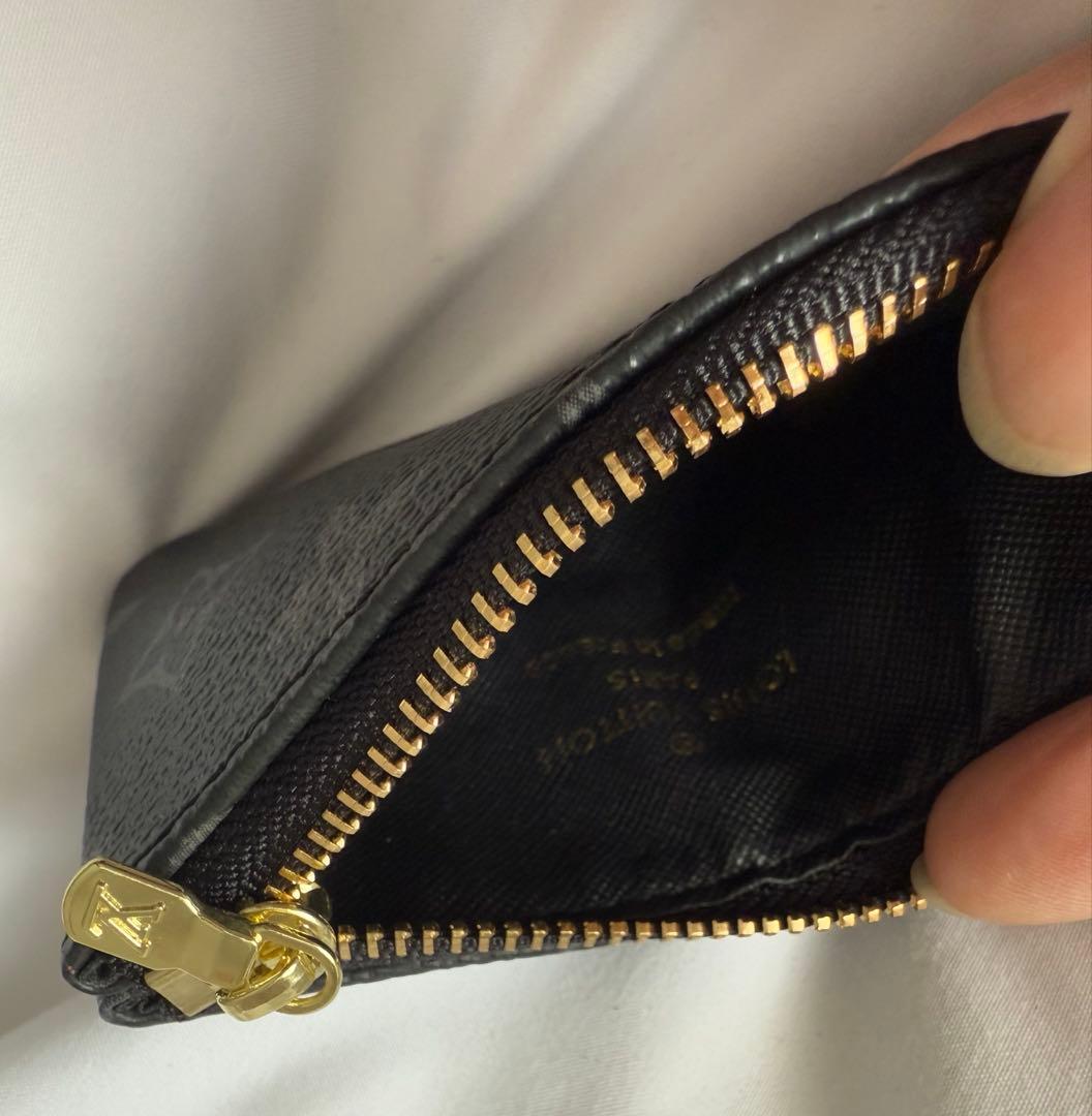 キーリング付きケース　ブラック　新品　lv 小銭入れ　本革　2887