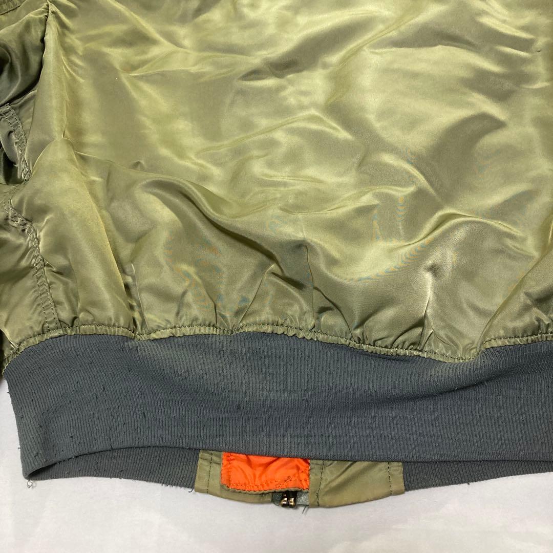 80s⁉️ビンテージ ALPHA USAアルファ MA-1 フライトジャケット L