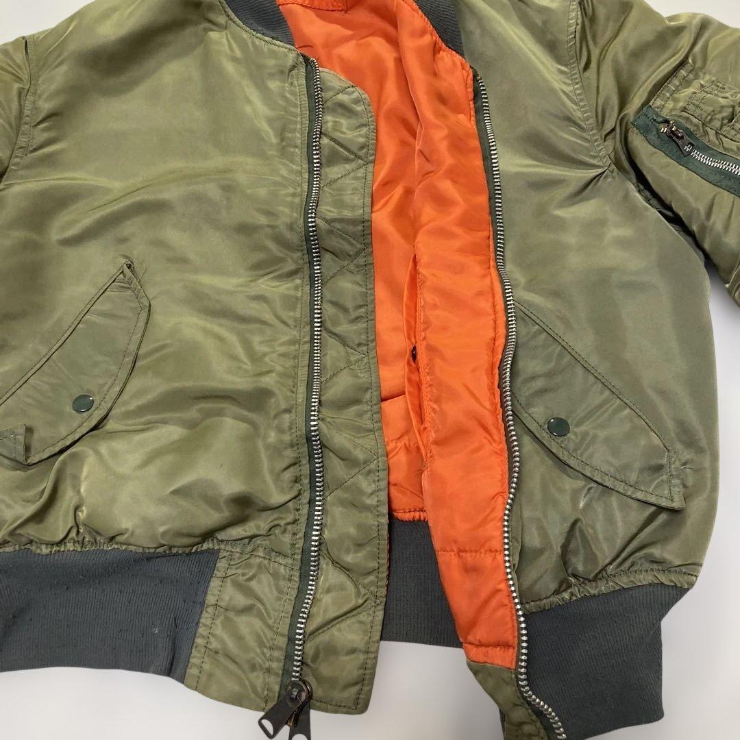 80s⁉️ビンテージ ALPHA USAアルファ MA-1 フライトジャケット L