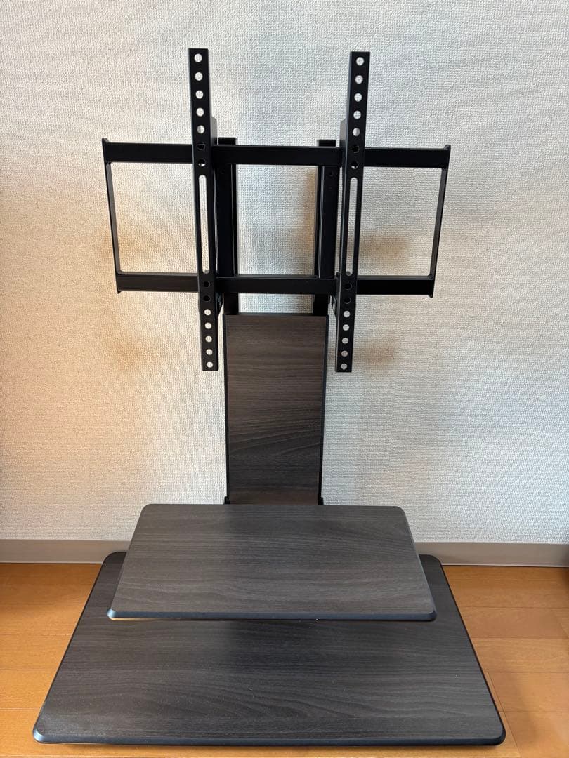 木目調　壁寄せテレビスタンド　KF-950 55型まで　キャスター付き