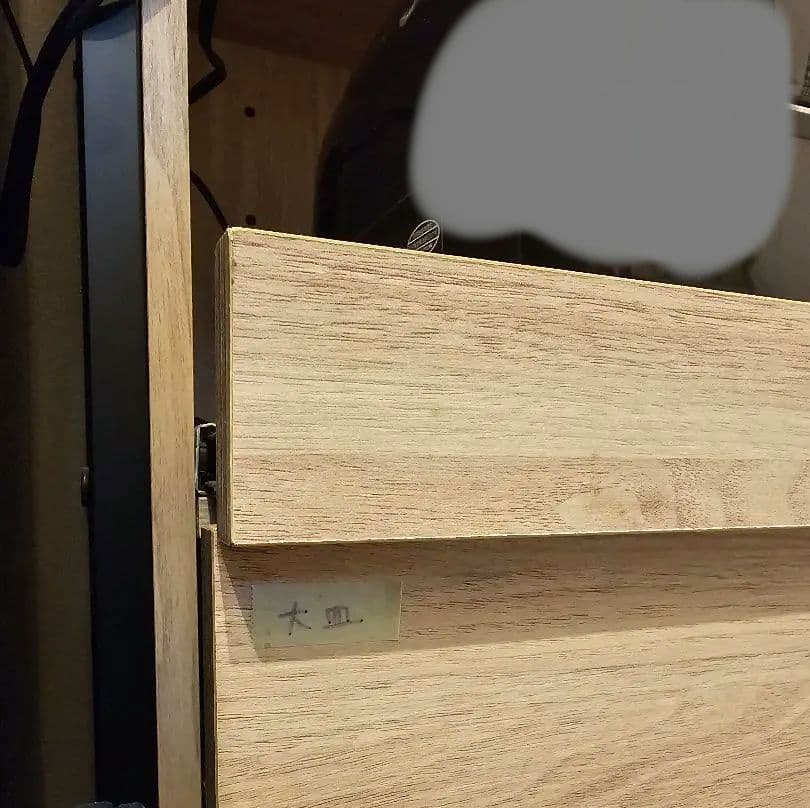 スチールフレーム食器棚 ダークブラウン