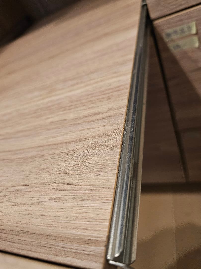 スチールフレーム食器棚 ダークブラウン